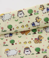 Half Yard 韓國製造動物、駱駝、狐狸、羊、企鵝圖案布料、可愛、兒童、縫紉、被子